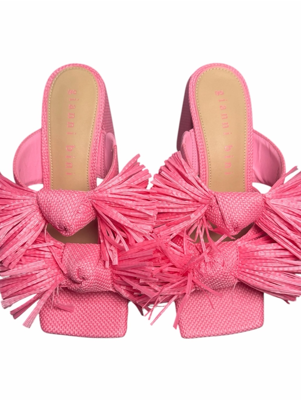Gianni Bini  HOT Pink Pom-Pom Slide Heels, 9.5M NWT
